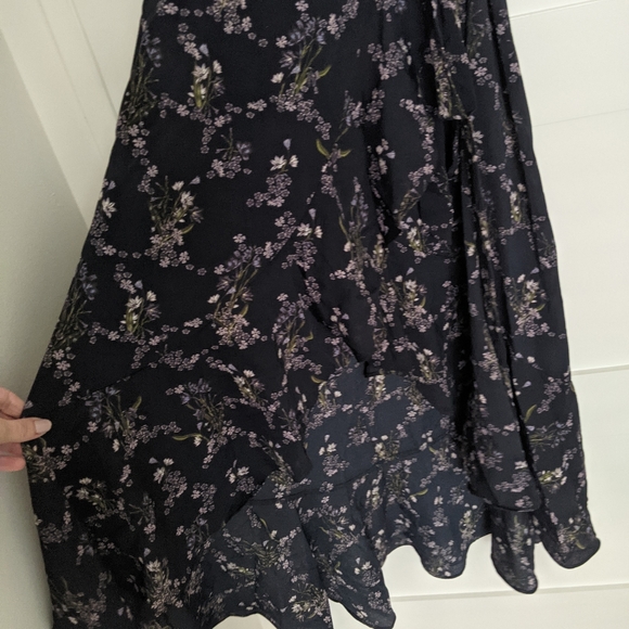 MAX STUDIO Ruffle Crepe High/Low Wrap Midi Dress - Picture 7 of 10